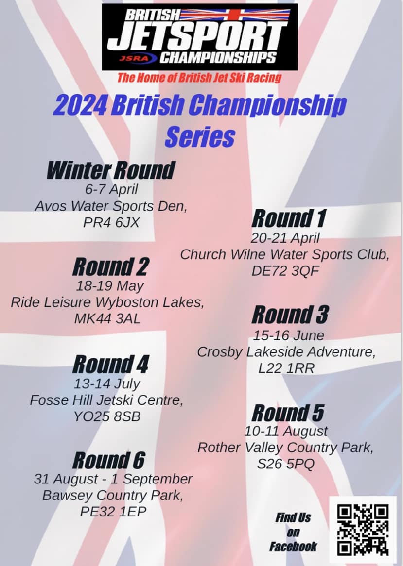 2024 JSRA British Jetsport Championships Race Calendar